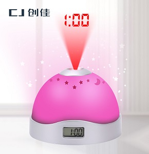 Colorful Projection Clock Star Sky Night Light