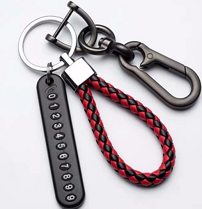 Keychain Phone Number Plate Key Ring