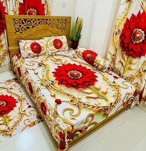 Water Proof China Premium 3D Design Bed Sheet King Size