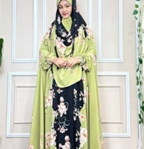 লাক্সারি প্রিন্টেড লং খিমার & জিলবাব বোরকা